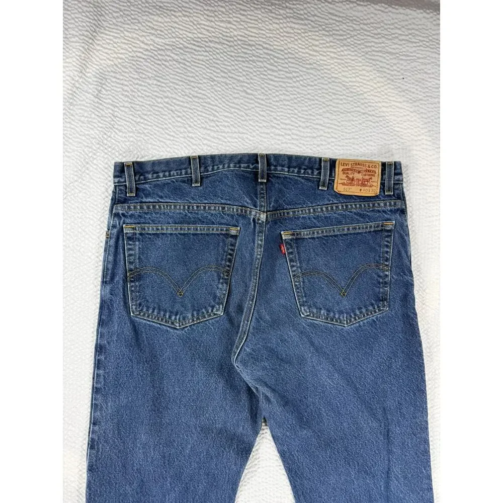 Levi 517 Jeans Mens 40x32 Blue Denim Bootcut Casual Cotton Pockets Light Wash